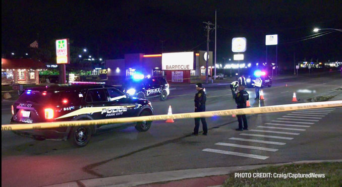 Scene where a pedestrian was hit and killed by an SUV near Belvidere Road and Staben Avenue in Park City on Friday night, January 5, 2024.