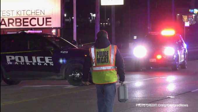 MCAT on the scene after  a pedestrian was hit by the vehicle and died at the scene on Friday evening, January 5, 2024 (PHOTO CREDIT: Craig/CapturedNews).