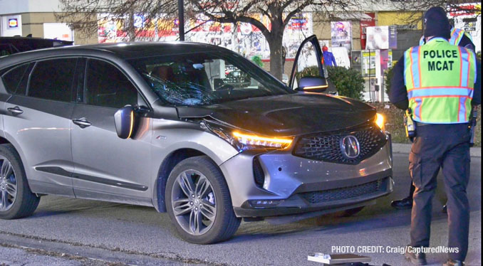 MCAT on the scene after  a pedestrian was hit by the vehicle and died at the scene on Friday evening, January 5, 2024 (PHOTO CREDIT: Craig/CapturedNews)