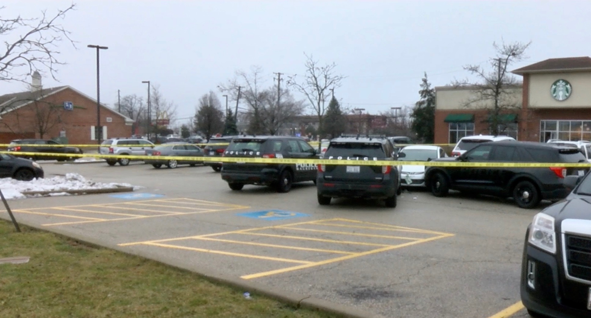 Waukegan police investigating a scene where a female struck a police officer while she was allegedly driving a stolen vehicle and allegedly under the influence of drugs with a passenger that tried to flee on foot (PHOTO CREDIT: Craig/CapturedNews)