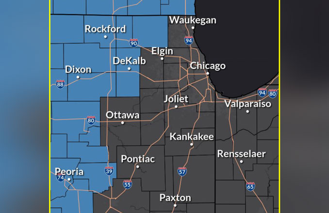 Winter Storm Watch Issued for McHenry County and counties south for Tuesday, January 9, 2024 (SOURCE: NWS Chicago)