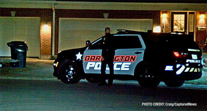 Barrington police officers responded to help a victim of a stabbing in the block of 200 Walton Street just north of the Northwest Highway curve that is south of Main Street/County Line Road in Barringto (Craig/CapturedNews)