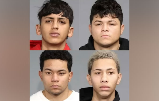 Clockwise: Kelvin Arocha, Wilson Juarez, Yorman Reveron, Darwin Gomezizquiel (SOURCE: New York County Jail).