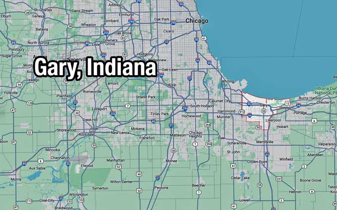 Gary, Indiana (SOURCE: Map data ©2024 Google)