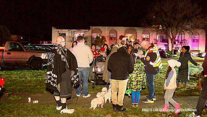 Twenty-one families were displaced after high winds caused a partial roof and wall collapse at an apartment building on Washington Boulevard in Mundelein February 27, 2024 (Craig/CapturedNews)