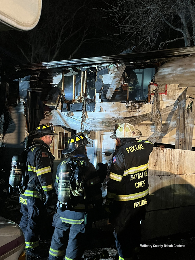 Scene of a fatal house fire on Magellan Drive in unincorporated McHenry early morning Wednesday, March 27, 2024 (SOURCE: McHenry County Rehab Canteen)