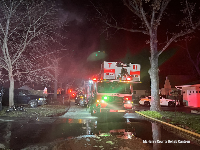 Scene of a fatal house fire on Magellan Drive in unincorporated McHenry early morning Wednesday, March 27, 2024 (SOURCE: McHenry County Rehab Canteen)