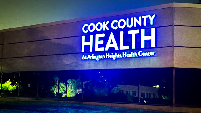 Cook County Health Arlington Heights Health Center, 3250 North Arlington Heights Road in Arlington Heights between University Drive and Dundee Road (CARDINAL NEWS)