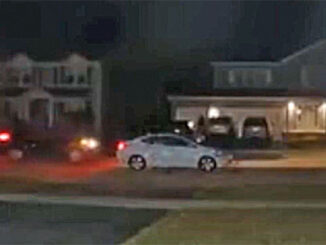 Offenders' vehicles in street during vehicle thefts and vehicle burglaries in Antioch around 4:30 a.m. Friday, March 8, 2024 (SOURCE: Cropped NEST camera view/Antioch Police Department)
