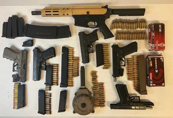Weapons and ammunition recovered (SOURCE: Lake County Sheriff's Office)
