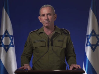 IDF Spokesman Rear Admiral Daniel Hagari announced a drone attack from Iranian soil launced toward Israel (SOURCE: Israel Defense Forces)