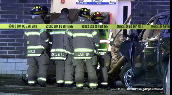 Crash and gas leak causes evacuation at Panera Bread in Gurnee on Sunday, April 7, 2024k (CraIg/Captured News)