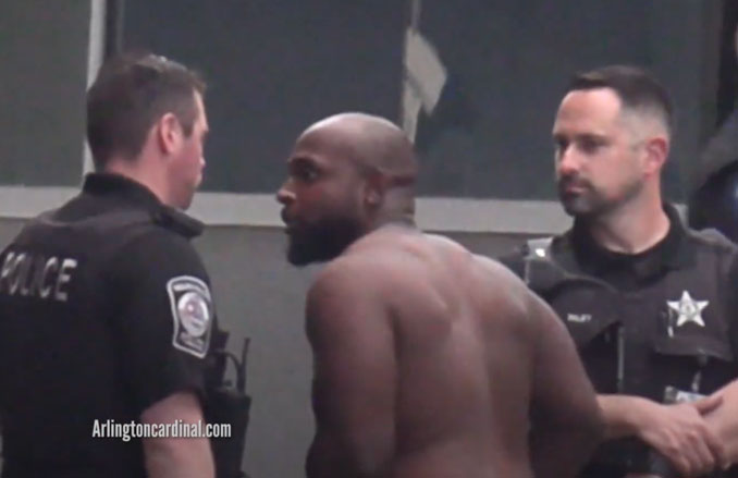 Interaction of an unruly male with police in the Ambulance Bay at Northwest Community Healthcare on Friday, May 24, 2024 (CARDINAL NEWS)