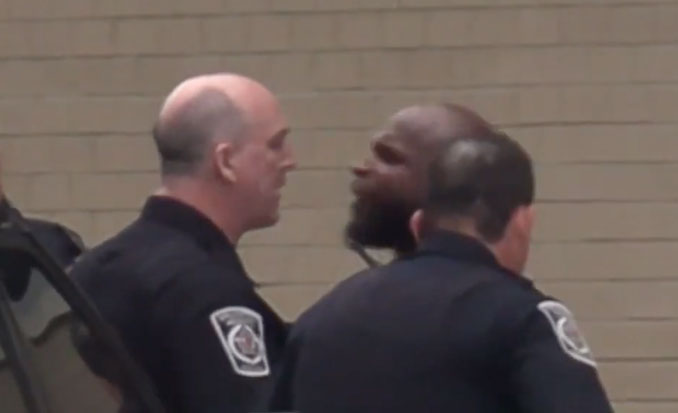 Interaction of an unruly male with police in the Ambulance Bay at Northwest Community Healthcare on Friday, May 24, 2024 (CARDINAL NEWS)