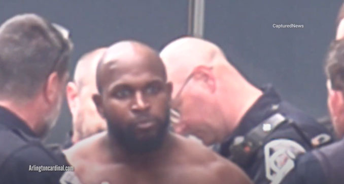 Interaction of an unruly male with police in the Ambulance Bay at Northwest Community Healthcare on Friday, May 24, 2024 (CARDINAL NEWS)