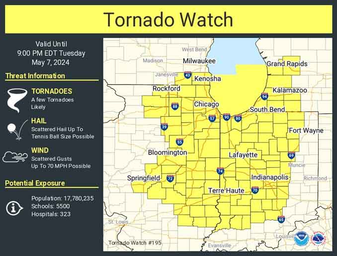 Tornado Watch May 7, 2024 (SOURCE: National Weather Service)