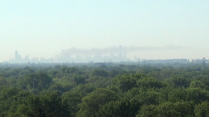 Awareness is important, awareness is natural, and awareness matters. Smoke from an Extra Alarm Fire in Chicago blows south across the city from north to south (CARDINAL NEWS)