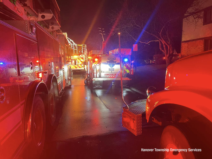 Scene of a working fire on Scarsdale Court in Schaumburg Sunday, March 16, 2025 (SOURCE: Hanover Township Emergency Services)