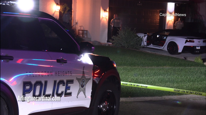 Crime scene at the northwest corner of Galesburg Avenue and Nichols Road in unincorporated Arlington Heights just west of Nickol Knoll Golf Club in Arlington Heights, Friday morning, July 25, 2025 (CARDINAL NEWS)