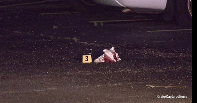 Scene of a drive-by shooting in Prospect Heights Sunday night, July 6, 2025 (Craig/CapturedNews)