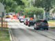 Westbound Euclid Avenue closed, eastbound Euclid Avenue open, but temporarily stopped at 8:03 a.m. Monday, August 11, 2025 (CARDINAL NEWS)