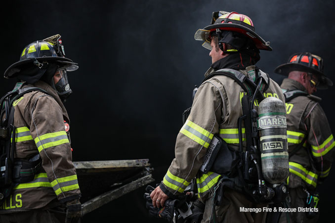 Attached garage fire in the block of 21000 west Coral Road extinguished by Marengo firefighters on Friday, August 22, 2025 (SOURCE: Marengo Fire & Rescue Districts).
