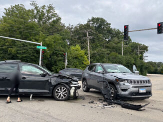 Crash at Deerfield Road and Riverwoods Road/Saunders Road Saturday morning, August 30, 2025