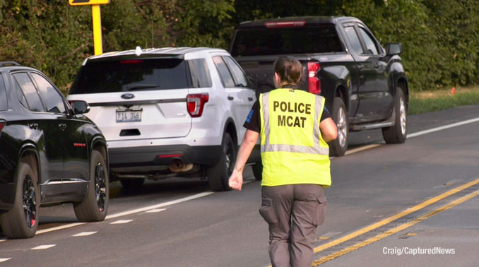 Fatal crash scene after the driver of a Honda CR-V crossed the double yellow line and hit a Honda Accord on Saturday, August 9, 2025 about 4:37 p.m. (Craig/CapturedNews)