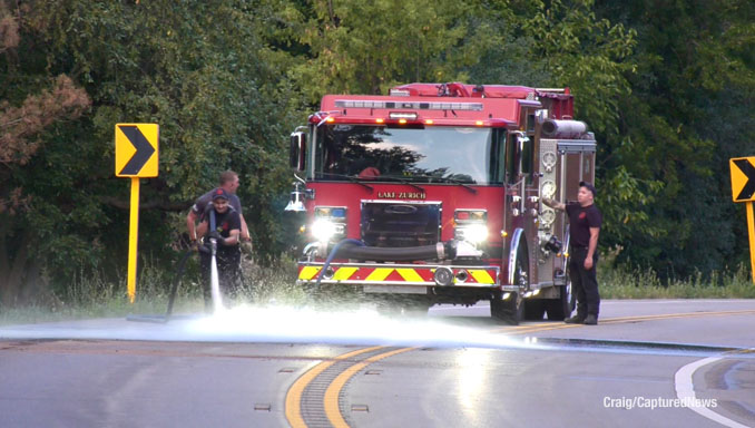 Fatal crash scene after the driver of a Honda CR-V crossed the double yellow line and hit a Honda Accord on Saturday, August 9, 2025 about 4:37 p.m. (Craig/CapturedNews)