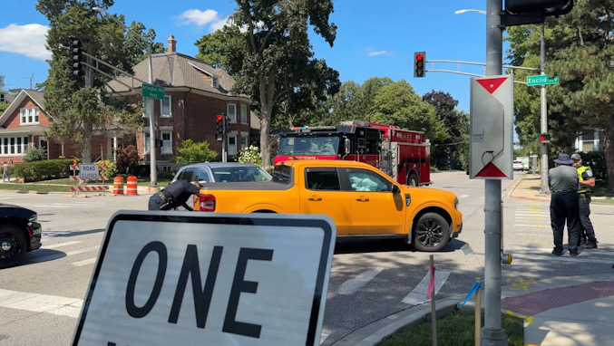 Crash on Labor Day, Monday, September 1, 2025 at Arlington Heights Road and Euclid Avenue in Arlington Heights (CARDINAL NEWS)