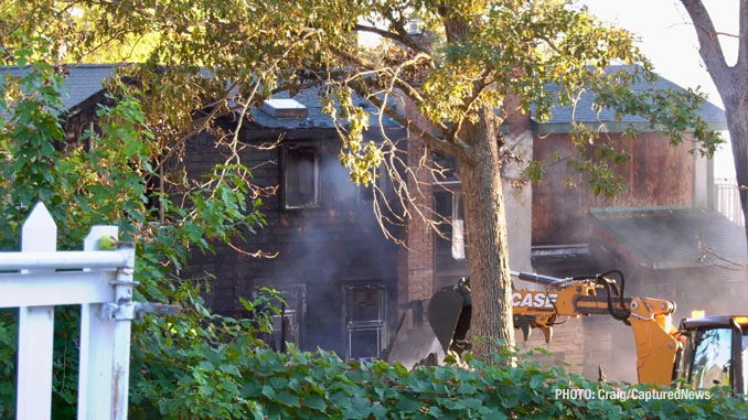 Scene of arson fire on Summit Place in unincorporated Round Lake on Monday, September 15, 2025 (SOURCE: Craig/CapturedNews)