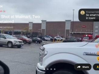 Police on scene outside the Walmart at 2500 West 95th Street in Evergreen Park for a report of a shooting on Wednesday afternoon, October 15, 2025(Citizen)