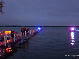 Scene of a single-vehicle boat crash on the Fox Lake near Captain's Quarters on Monday, October 6, 2025 (Craig/CapturedNews)