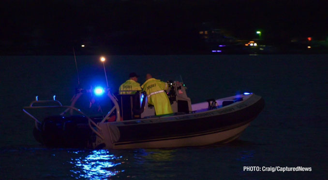 Scene of a single-vehicle boat crash on the Fox Lake near Captain's Quarter on Monday, October 6, 2025 (Craig/CapturedNews)