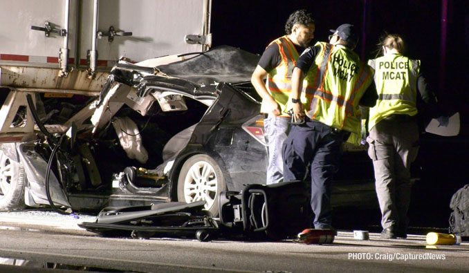 Extrication scene at Route 41 and Route 137 (Buckley Road) in North Chicago, Friday night, October 17, 2025 (Craig/CapturedNews)
