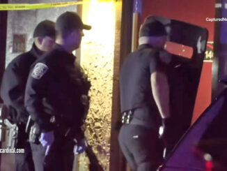 Police search a room at Red Roof Inn, 22 West Algonquin Road, after a male was shot Friday night, November 1, 2024, and where a suspect had already fled, but was arrested on Thursday, August 28th, 2025 (SOURCE: Cardinal News)