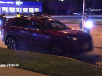 Toyota RAV4 involved in fatal pedestrian crash that killed a Buffalo Grove woman on Arlington Heights Road south of Dundee Road in Buffalo Grove about 5:20 p.m. Wednesday, November 5, 2025 (CARDINAL NEWS)