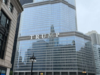 Trump Tower on Wabash Avenue in downtown Chicago