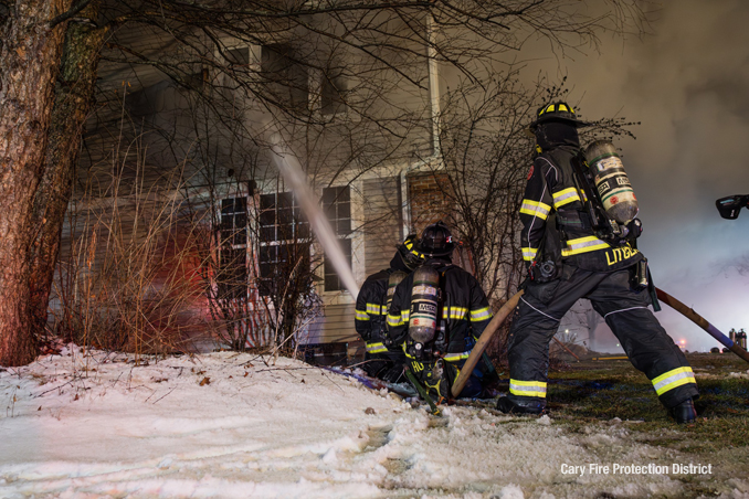 House fire on Mulberry Lane in Cary on Wednesday, December 31, 2025 (SOURCE: Cary Fire Protection District)