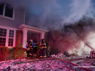 Heavy smoke from the front of a house on Wednesday, December 31, 2025 in Cary (SOURCE: Cary Fire Protection District)