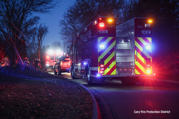 Lake Killarney scene on Londonderry Drive, Tuesday, January 13, 2026 (Cary Fire Protection District)