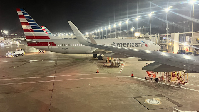 American Airlines gates at night at O'Hare International Airport in 2025 (CARDINAL NEWS)