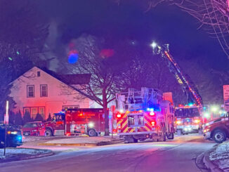 House fire on Wing Street west of Chestnut Avenue in Arlington Heights Friday night, January 2, 2026 (PHOTO CREDIT T.J. Seputis)