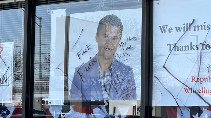 Vandalism at Wheeling Township Republican headquarters office at 11:00 p.m. Sunday, January 25, 2026 (CARDINAL NEWS)