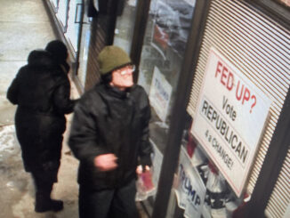 Male person of interest in vandalism case at Wheeling Township Republican headquarters office at 11:00 p.m. Sunday, January 25, 2026 (Provided image/CARDINAL NEWS)
