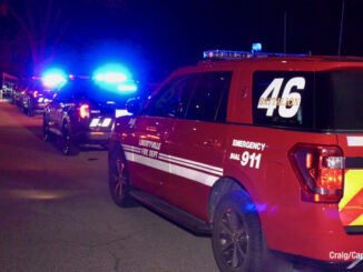 Libertyville police firefighters and paramedics on the scene where a body was found on railroad tracks near Winchester Road in Libertyville (Craig/CapturedNews)