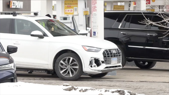 Fatal Audi vs pedestrian crash scene on Algonquin Road near Meadowbrook Industrial Court on Wednesday morning, February 4, 2026 (CapturedNews)