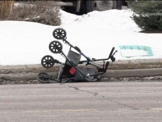 Fatal Audi vs pedestrian crash scene on Algonquin Road near Meadowbrook Industrial Court on Wednesday morning, February 4, 2026 (CapturedNews)