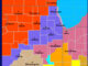 Watches, Warnings and Advisories at 8:30 PM Sunday, March 15, 2026: Blizzard Warning Red, Winter Weather Advisory Blue, Severe Thunderstorm Watch Dark Pink, Severe Thunderstorm Warning Orange, Tornado Watch Yellow, Gale Warning Pink (SOURCE: National Weather Service Chicago)