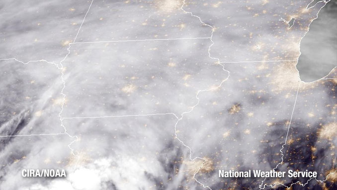 GeoColor - True Color daytime, multispectral IR at night - 8:46pm Wednesday, April 1, 2026 (SOURCE: NOAA/NESDIS/STAR - GOES 19 - GEOCOLOR Composite - UMV/CIRA/NOAA)